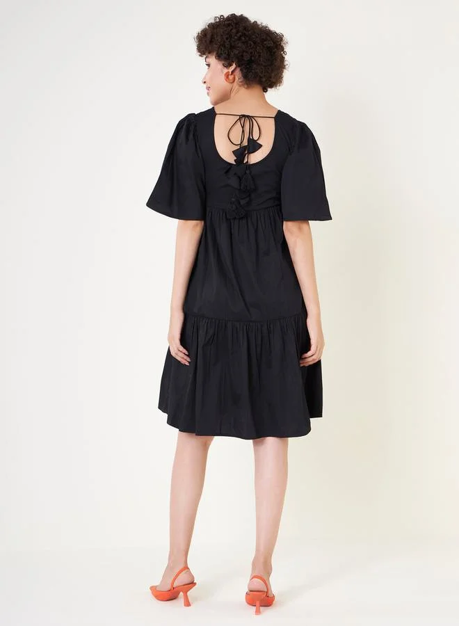 FEMELLA Tiered Poplin Dress