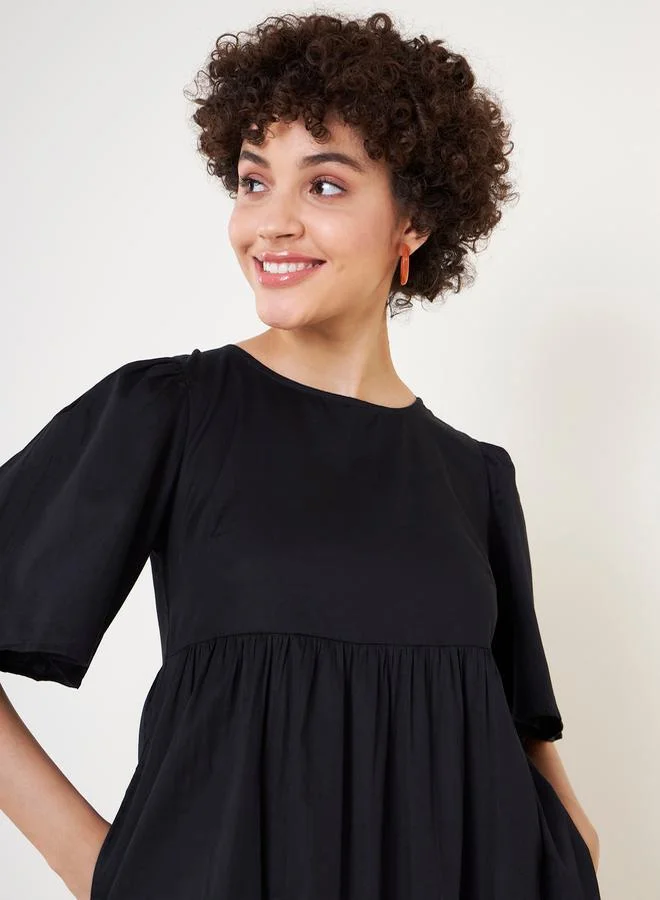 FEMELLA Tiered Poplin Dress