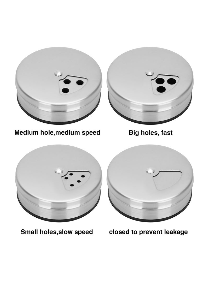 Fissman 5- Piece Condiments Set with Stand 80ml, Manual Shaker, Stainless Steel and Glass Body Spice Dispenser Refillable  - Image 4