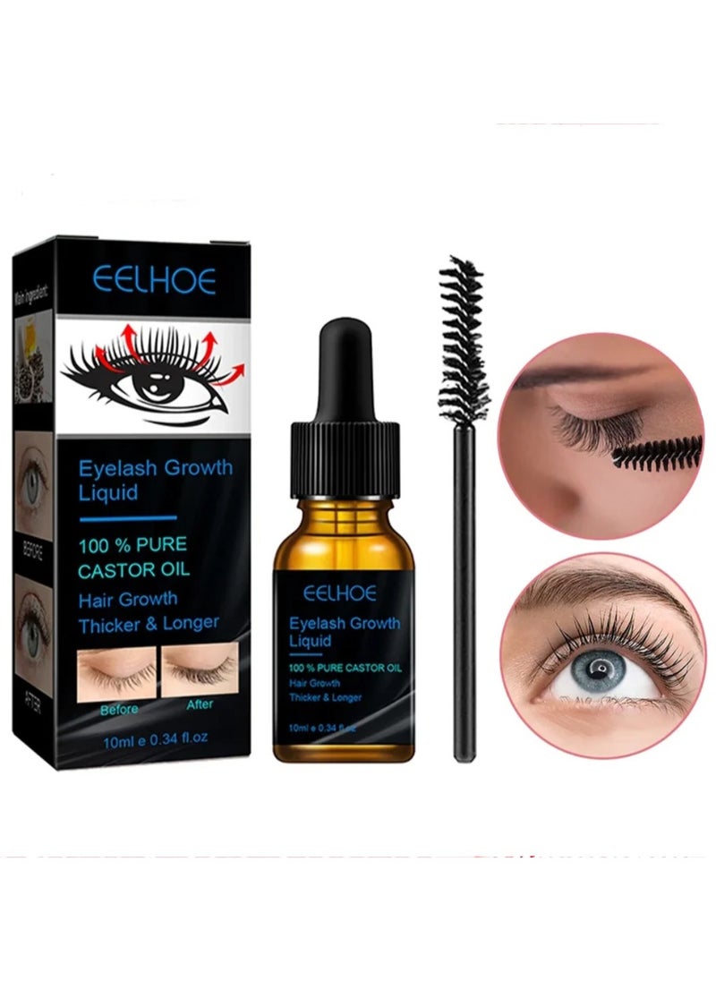 EELHOE - All Natural Cold Pressed Castor Oil Eyelash Growth Serum with 10ml Mascara Tube - Image 1