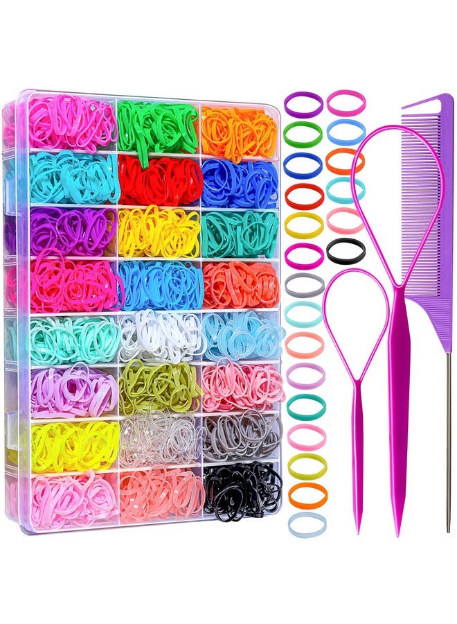 YGDZ Elastic Hair Bands 24 Colors 1500 Pcs Mini Hair Rubber Bands For Hair Small Hair Ties Ponytail Holders Colorful Hair Accessories For Toddler Baby Girl Kids - Image 1