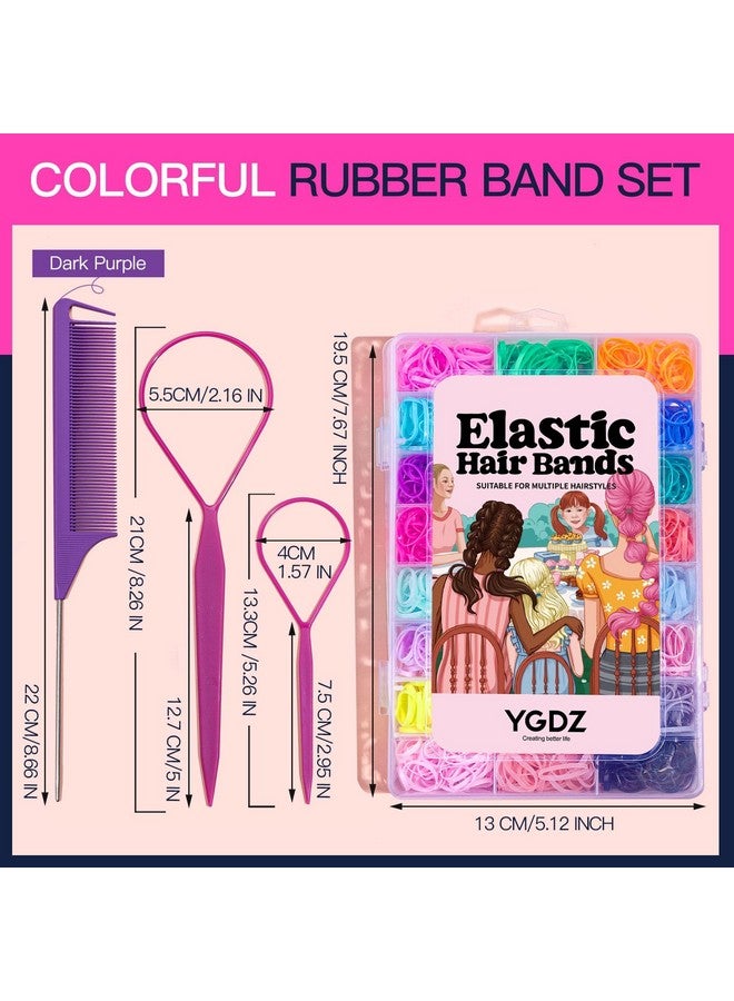 YGDZ Elastic Hair Bands 24 Colors 1500 Pcs Mini Hair Rubber Bands For Hair Small Hair Ties Ponytail Holders Colorful Hair Accessories For Toddler Baby Girl Kids - Image 2