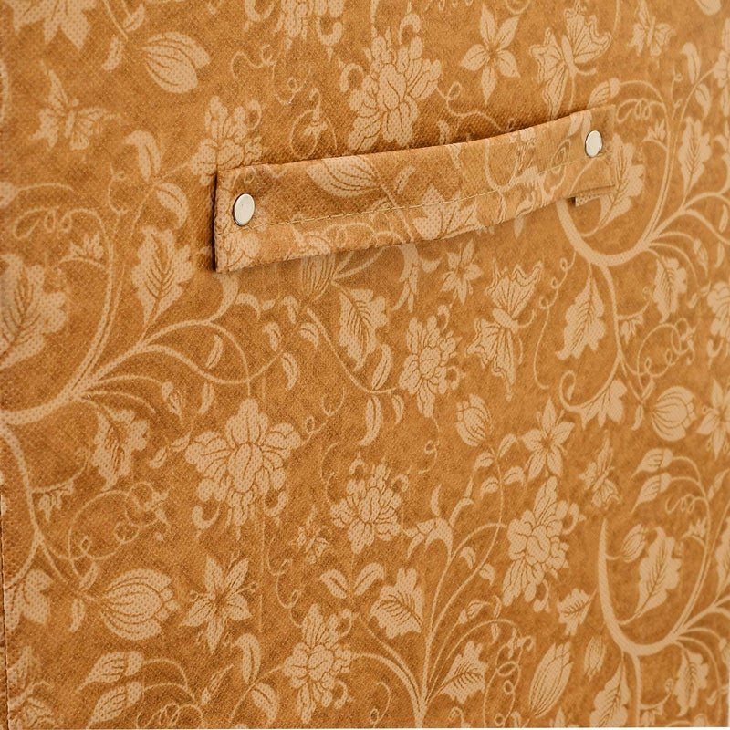 Kuber Industries Leheriya Metalic Floral Print Fabric Foldable Laundry Organiser,60Ltr(Set Of 2, Red & Blue)-KUBMART16457 - Image 5