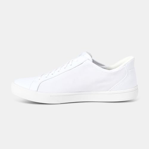 Kizik Irvine Slip On Sneakers: Low-Profile Stretch Canvas, Rubber Soles, Casual Shoes for Women & Men, Hands Free Convenience, Wide Toe Box Options - White M5.5 / W7 - Image 5