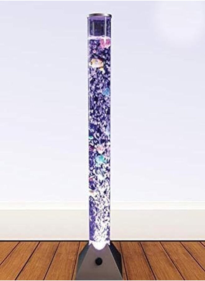 Original - 90CM Changing Water Tank Bubble Fish Floor Lamp Multicolours LED Aquarium Night Light For Kids Bedroom And Home Decoration - Image 1