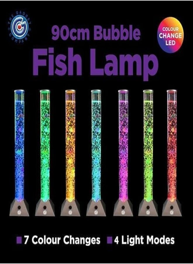 Original - 90CM Changing Water Tank Bubble Fish Floor Lamp Multicolours LED Aquarium Night Light For Kids Bedroom And Home Decoration - Image 1