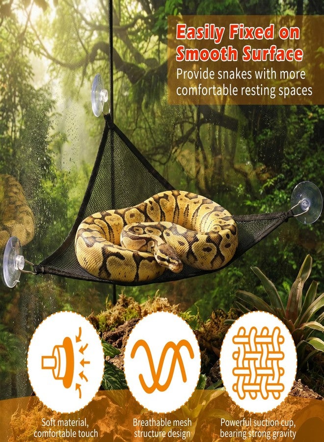 Hysagtek Ball Python Tank Accessory - 3 Pcs Snake Enrichment Toys Ball with Hammock and Climbing Rings, Jungle Gym Ball with Chain, Reptiles Climbing Toy Hammock Snakes Tank Accessories - Image 4