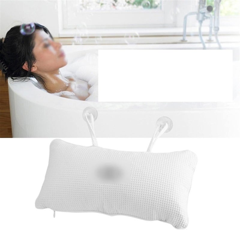 Bath Pillows Comfortable Pillow Anti-Slip Bathtub Spa Bath Cushion Soft Headrest Suction Cup Accessories - Image 4