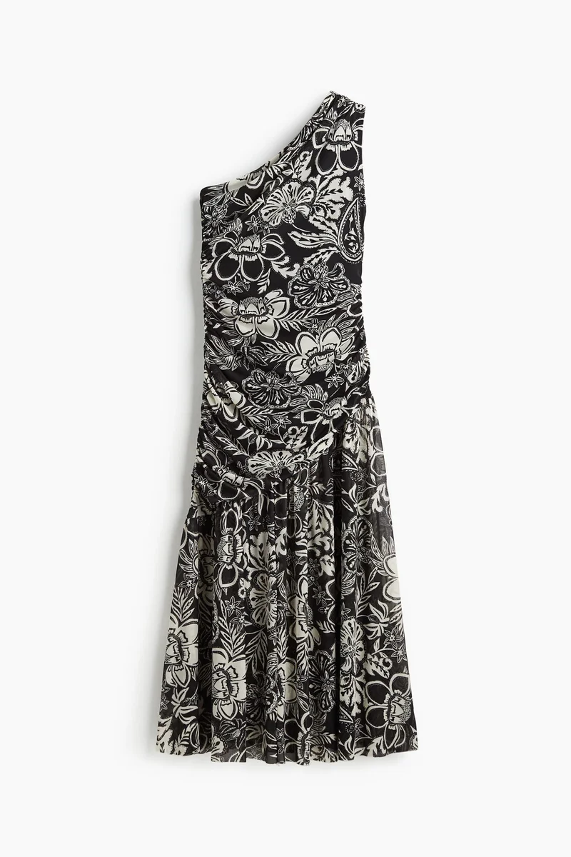 H&M Draped one-shoulder dress