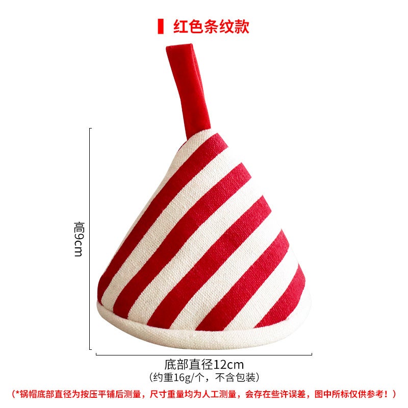 Japanese Style Triangle Pot Cover Grip Blue stripes - Image 2