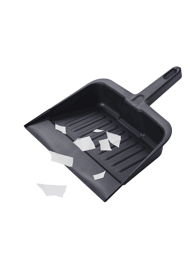 Restaurantware RW Clean 13 x 12 Inch Handheld Dustpan, 1 Heavy-Duty Utility Dustpan - Wide, Ergonomic Handle, Black Plastic Dusting Pan, Dust and Debris Cleaning Tool, For Home or Commercial Use - Image 2