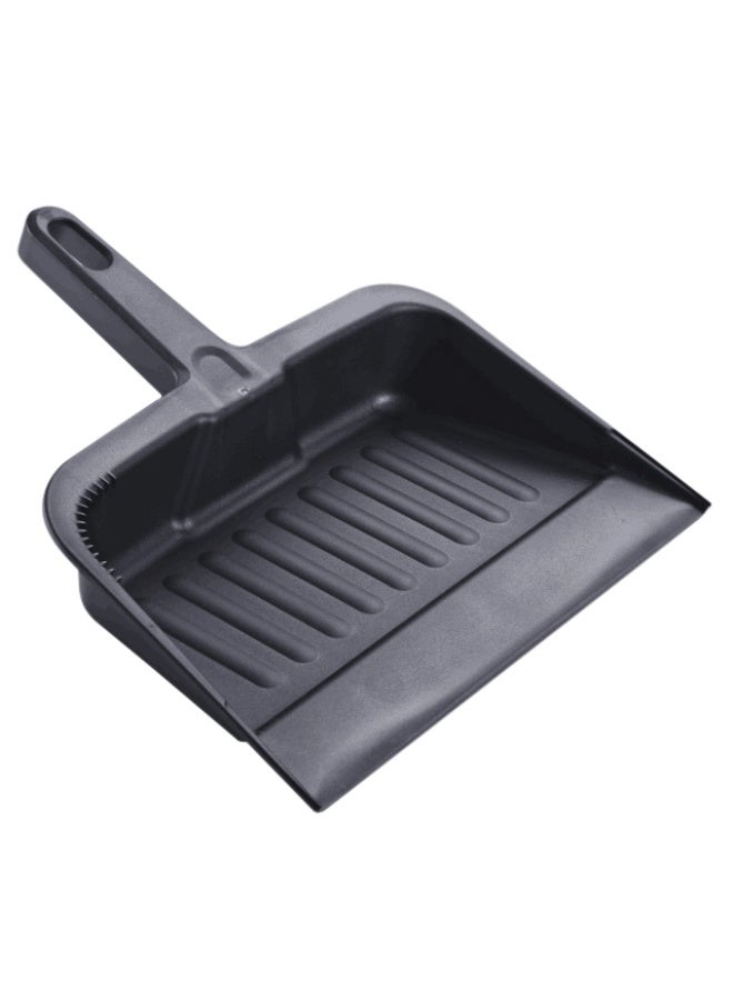 Restaurantware RW Clean 13 x 12 Inch Handheld Dustpan, 1 Heavy-Duty Utility Dustpan - Wide, Ergonomic Handle, Black Plastic Dusting Pan, Dust and Debris Cleaning Tool, For Home or Commercial Use - Image 1