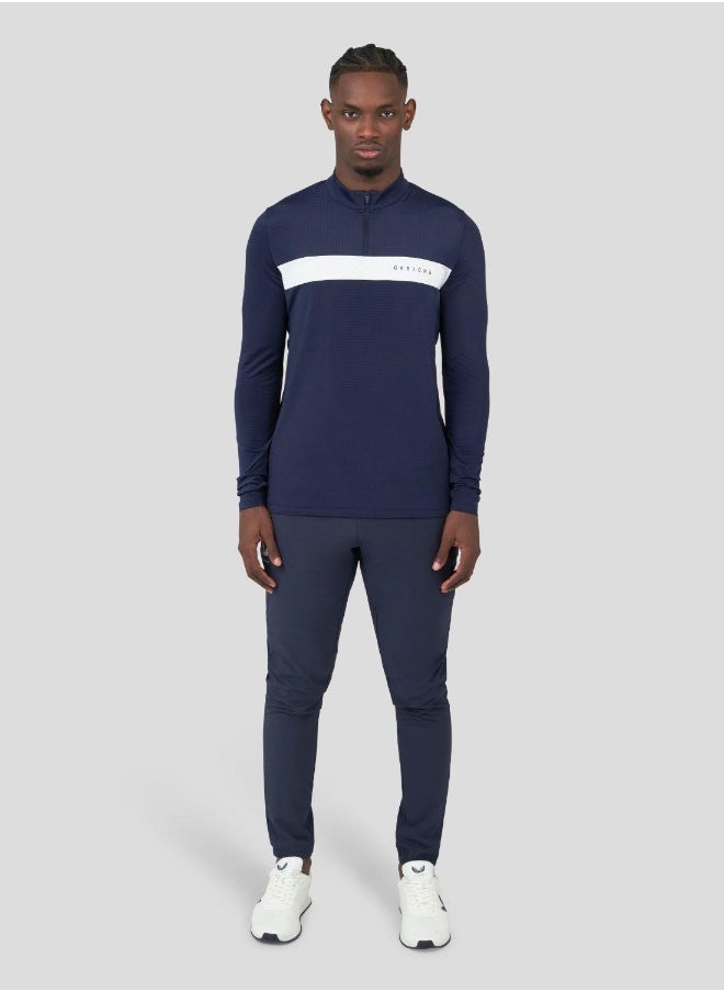 CASTORE - Navy Tech Life Colourblock 1/4 Zip - Image 1