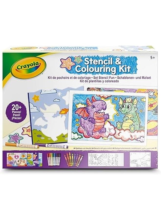 Crayola Creative Activity Stencil and Coloring Kit Multicolor CRA04-2952 - Image 1