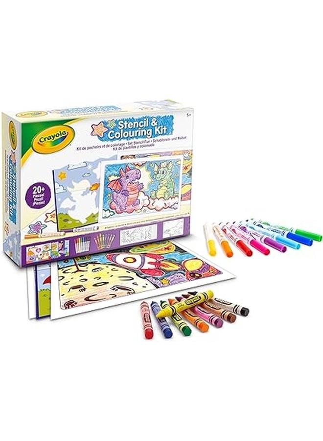 Crayola Creative Activity Stencil and Coloring Kit Multicolor CRA04-2952 - Image 2