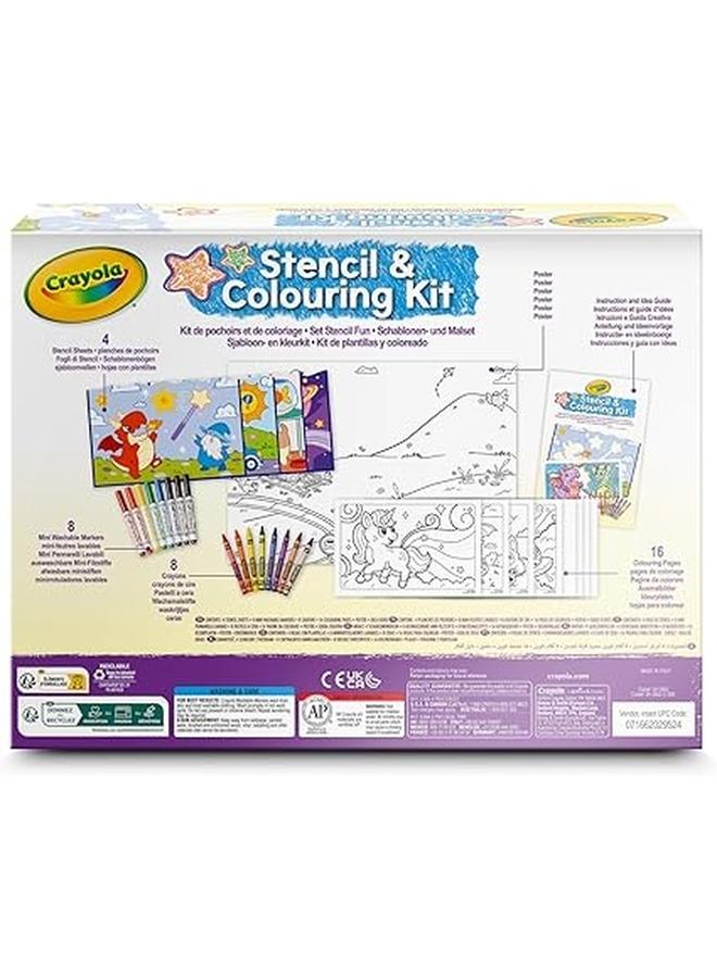 Crayola Creative Activity Stencil and Coloring Kit Multicolor CRA04-2952 - Image 3