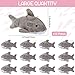 Chalyna Mini Shark Stuffed Animal Plush Small Shark Keychain Bulk Soft Toys Ocean Animal Party Favors Summer Kids Toys for Childrens Day Birthday Baby Shower 47 InchNo LightGray - Image 2