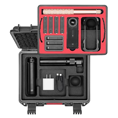 STARTRC VCR Carrying Case for Insta360 X4 Waterproof Protective Hard Travel Case Organizer for Insta 360 X4 Accessories Dual Layer Shockproof Large Capacity for Charging Hub Bullet Time Metal Cage - Image 1