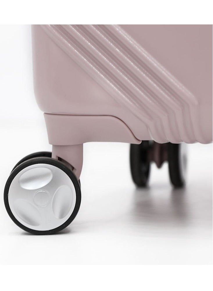 بي بي حقيبة سفر صلبة بعجلات من EUGENIA للجنسين | خفيفة الوزن للغاية من مادة ABS مع عجلات دوارة، 4 ألوان باللون الوردي - Image 2