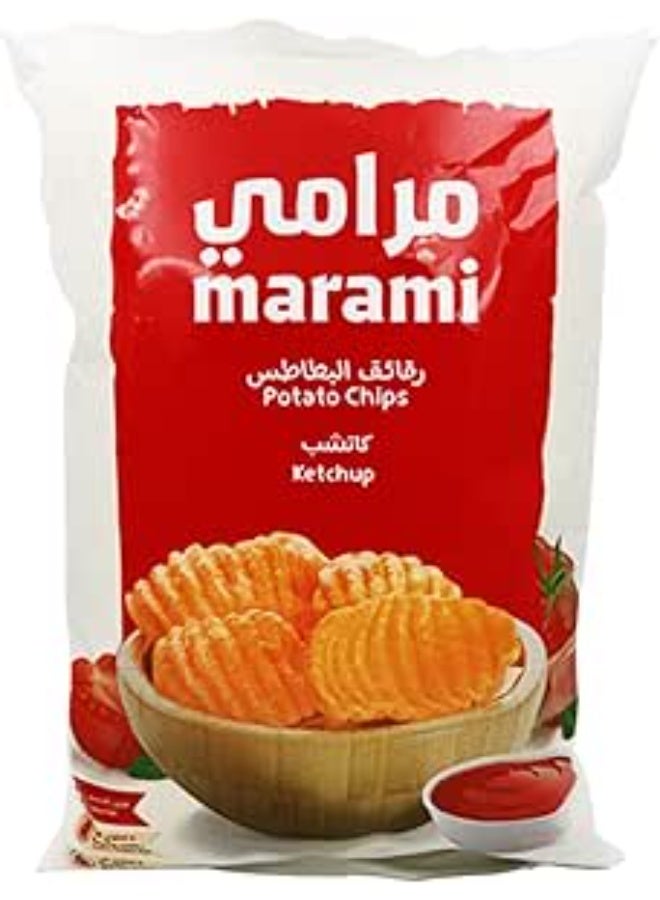 مارامي شيبس متموج – بطاطس مقرمشة بنكهة الكاتشب، 100 جم