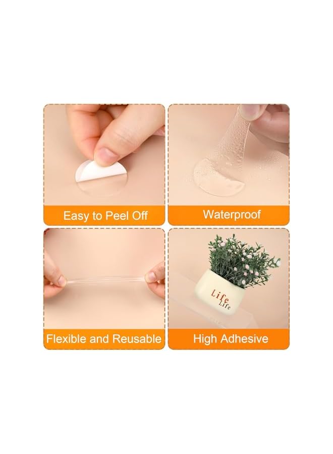 PROMASS Double Sided Tape for Walls, Removable Sticky Dots Picture Hanging Strips Adhesive Heavy Duty Clear Putty for Crafts No Trace Sticky Tack Water Proof Mounting Tape  - Image 5