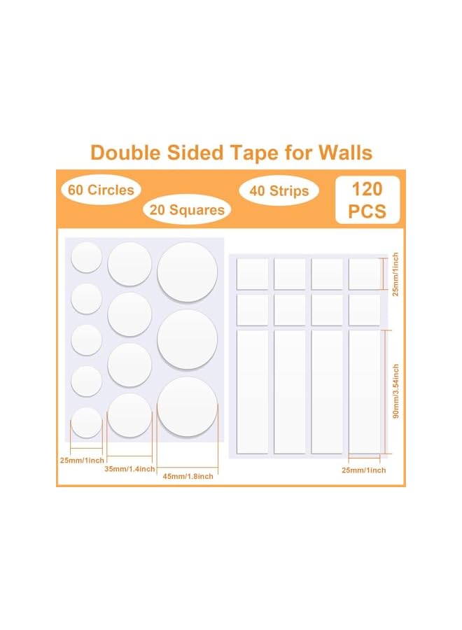 PROMASS Double Sided Tape for Walls, Removable Sticky Dots Picture Hanging Strips Adhesive Heavy Duty Clear Putty for Crafts No Trace Sticky Tack Water Proof Mounting Tape  - Image 2