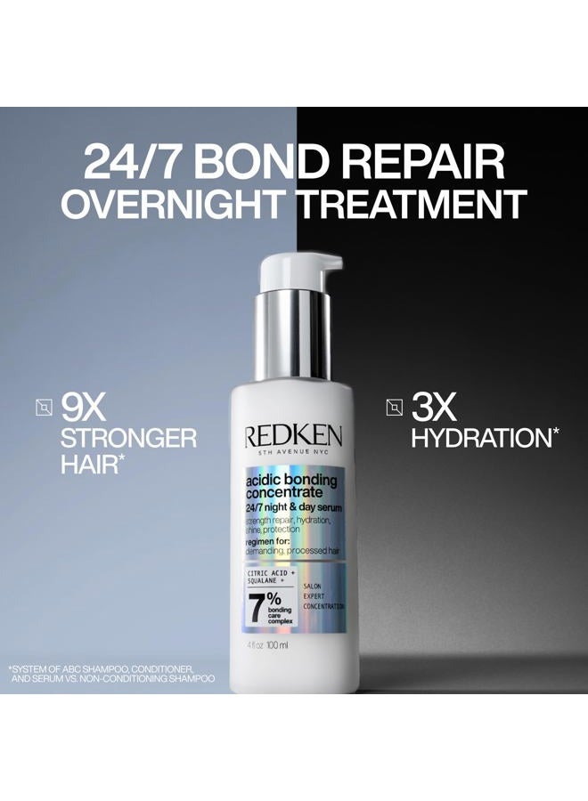 REDKEN Acidic Bonding Concentrate 24/7 Night & Day Serum For Damaged Hair - Nourishes & Restores, Overnight Hair Repair & Protection, Lightweight & Anti-Frizz - Image 4