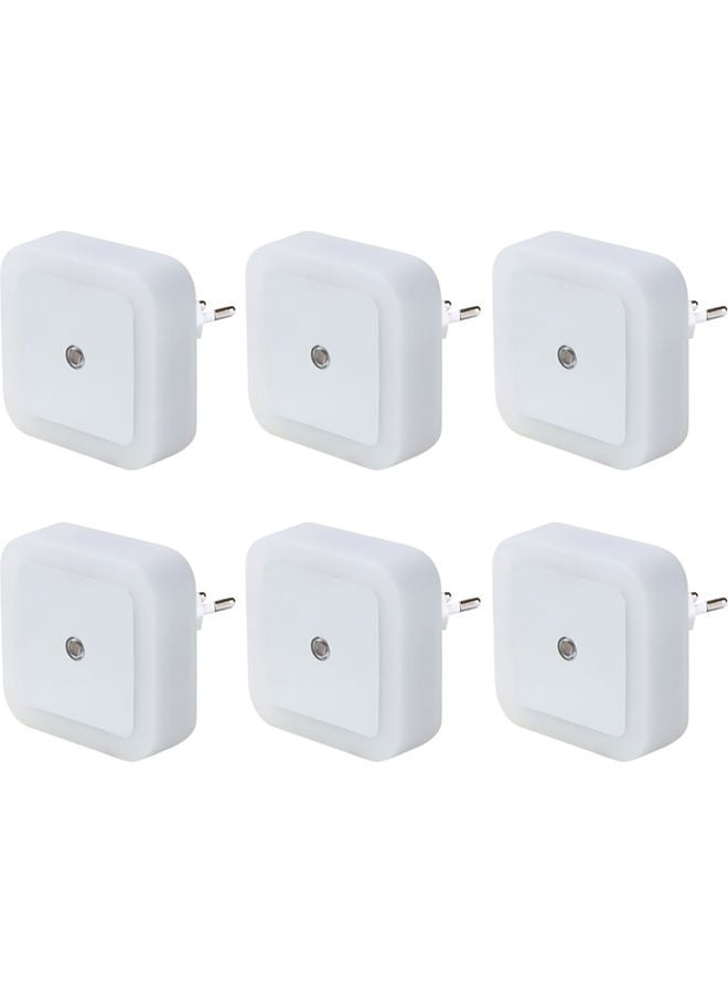 NIBEMINENT 6-Piece Plug-In LED Night Light White - Image 1