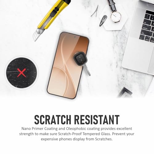 SupCares Tempered Glass for Oppo Find X9 Pro and Oppo Reno 15 Pro (6.78 Inch) With Installation Kit | Military-Grade Gorilla Screen Protector | Edge to Edge Coverage | Black - Image 5