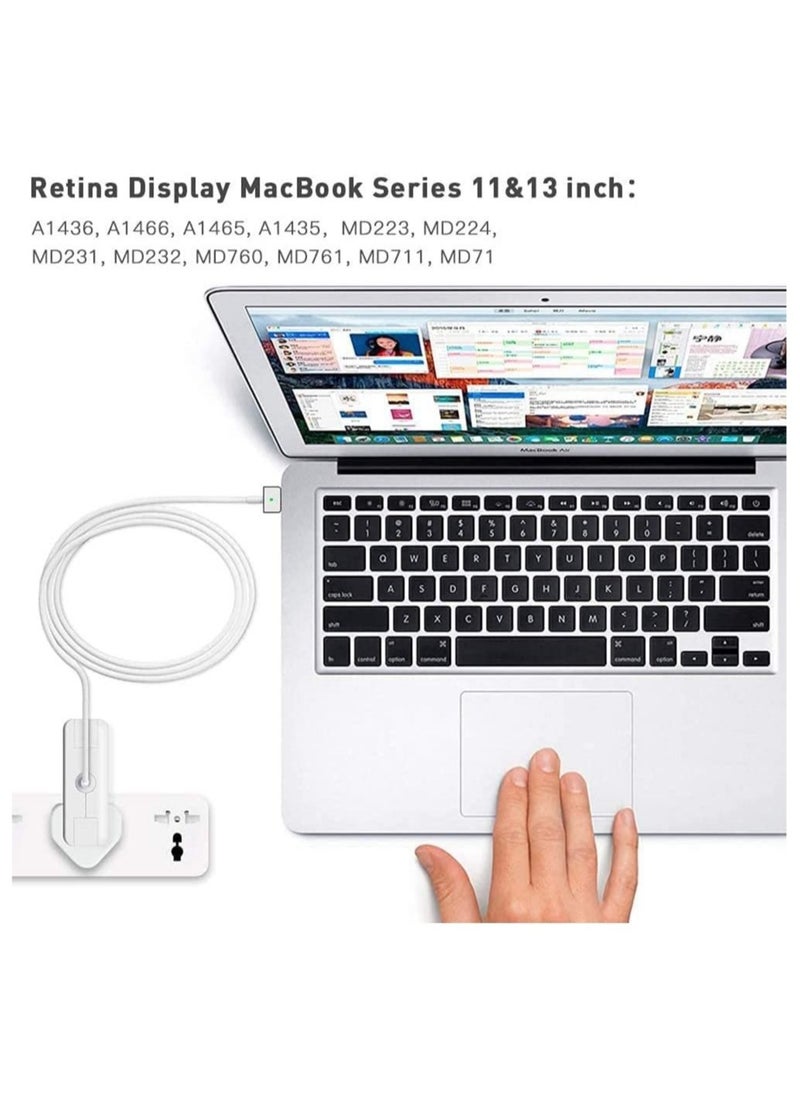 Generic - Mac Book Air Charger,Replacement 85W Magnetic 2 T-Tip Power Adapter Connector PD Power Delivery Fast Charging,Mains Adapter Plug for Mac Book 11&13 inch - Image 1