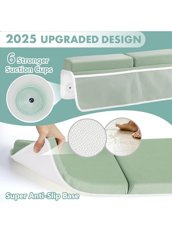 بيينس مجموعة وسادات ركبة حمام ومسند مرفق من بينز - وسادات ركبة حمام مريحة وسميكة للأطفال مقاس 1.5 بوصة، وسادة ركبة ناعمة سريعة الجفاف لوقت استحمام الطفل، وسادة ركبة غير قابلة للانزلاق لدعم الركبة والذراع مع منظم ألعاب - Image 2