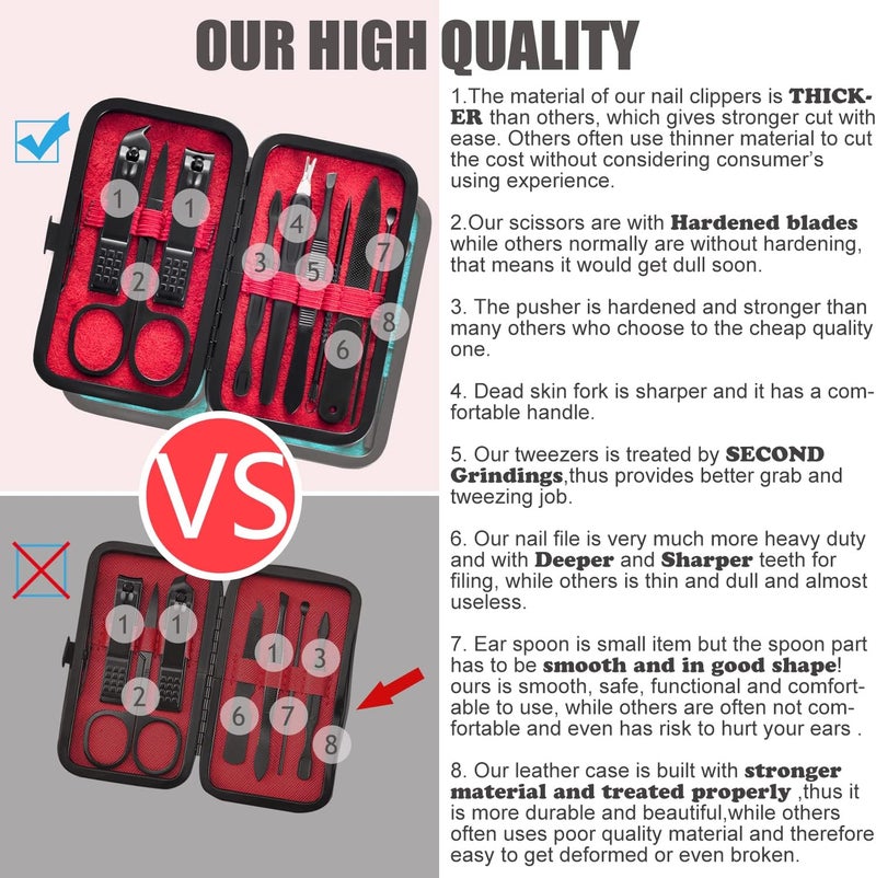 HANTEKAS 9 in 1 Manicure and Pedicure Set - Image 3