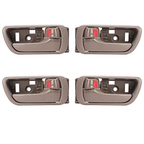 LCWRGS 4Pcs Interior Inside Door Handles Replacement for Toyota Camry 2002 2003 2004 2005 2006, Inner Door Handle Front/Rear Driver & Passenger Side - Beige - Image 1