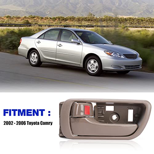 LCWRGS 4Pcs Interior Inside Door Handles Replacement for Toyota Camry 2002 2003 2004 2005 2006, Inner Door Handle Front/Rear Driver & Passenger Side - Beige - Image 2