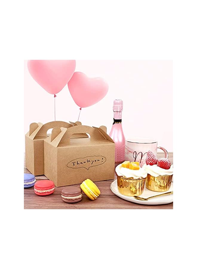 S-TOP 12 Pack Brown Goodies Boxes Dessert Treat Gable Kraft Party Favor For Keeping Candy, Popcorn,Toys,Baby Showers,Birthday Party,Wedding,6.2 X 3.5 Inches - Image 3