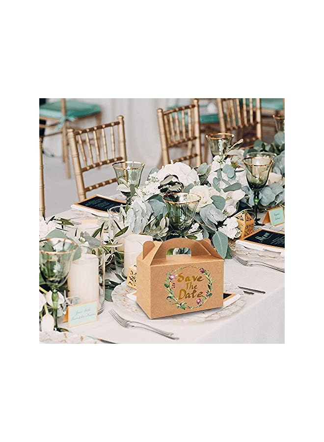 S-TOP 12 Pack Brown Goodies Boxes Dessert Treat Gable Kraft Party Favor For Keeping Candy, Popcorn,Toys,Baby Showers,Birthday Party,Wedding,6.2 X 3.5 Inches - Image 5