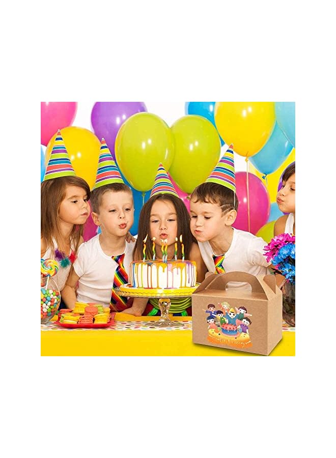 S-TOP 12 Pack Brown Goodies Boxes Dessert Treat Gable Kraft Party Favor For Keeping Candy, Popcorn,Toys,Baby Showers,Birthday Party,Wedding,6.2 X 3.5 Inches - Image 4