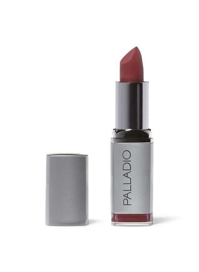 PALLADIO أحمر شفاه عشبي، أحمر شفاه غني بالألوان وكريمي، مدعوم بالألوة فيرا، البابونج والجينسنغ، يمنع جفاف الشفاه، يحارب الخطوط الدقيقة، أحمر شفاه طويل الأمد، برعم الورد - Image 2