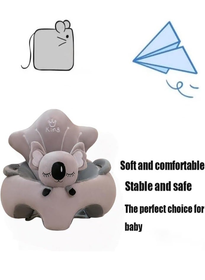 0TO1 TECH Cute Koala Baby Support Seat | 360° Ergonomic Back Support | Anti-Rollover & Non-Slip | Soft Plush for 0-12 Months Saudi Infants - Image 4