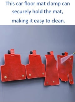MAINTO AUTO Car Wash Floor Mat clips, 4 Pack, Swivel Large Anti-Slip Stainless Steel Spring Clamps, Wall-Mounted Powerful Cleaning Clips for Heavy Duty Mat. From MAINTOAUTO.  - Image 2