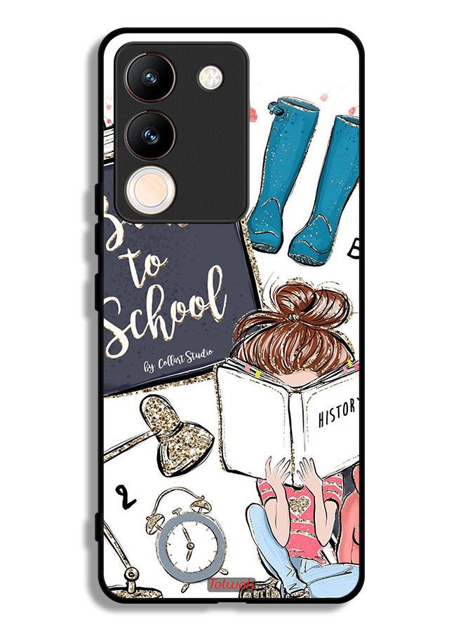 Tolwak vivo Y200 Protective Case Cover Back To School Girl Reading History - Image 1