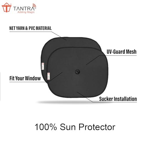 Tantra Car Sun Shade for Side Windows (Black) Pack of 4 - Image 3