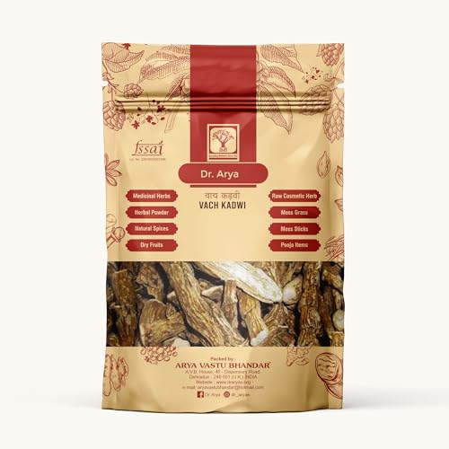 Dr Arya Vach Root Acorus Calamus 100g | Whole Vacha Bach Vasambu Sticks Natural Dried Sweet Flag Root Traditional Ayurvedic Herb Raw Jadi Buti for Home Use - Image 1