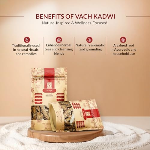 Dr Arya Vach Root Acorus Calamus 100g | Whole Vacha Bach Vasambu Sticks Natural Dried Sweet Flag Root Traditional Ayurvedic Herb Raw Jadi Buti for Home Use - Image 3