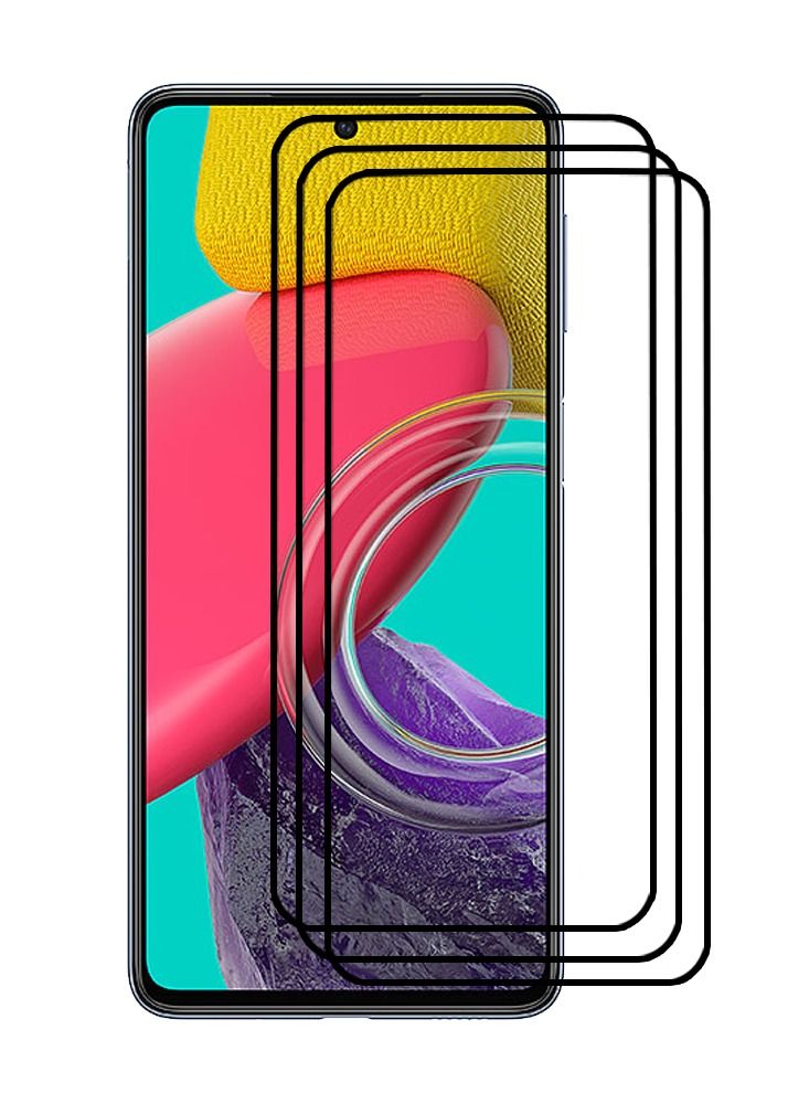 CATANES 3 Pack For Samsung Galaxy M53 Screen Protector Tempered Glass Full Glue Back - Image 2