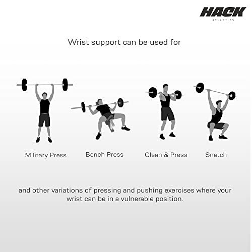 Hack Athletics Professional 24" Flexible Wrist Wraps with Thumb Loops - Wrist Support for Men and Women - Hand Grip Wrist Straps for Weightlifting, Bench Press, Body Building, Strength Training. - Image 4