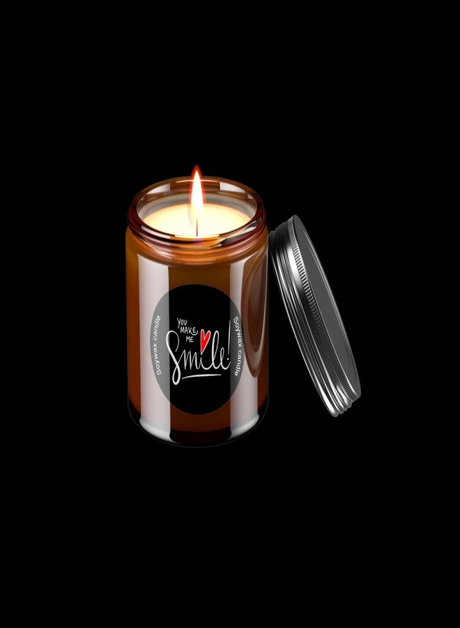 PRATHA Naturals Scented Candle | Smokeless Organic Soy Wax, Cotton Wick and Premium Glass Jar | Aromatherapy, Home Decor, Luxury Gift | Burn Time Upto 72 Hours | 100 Grams Wax (Smile) - Image 3
