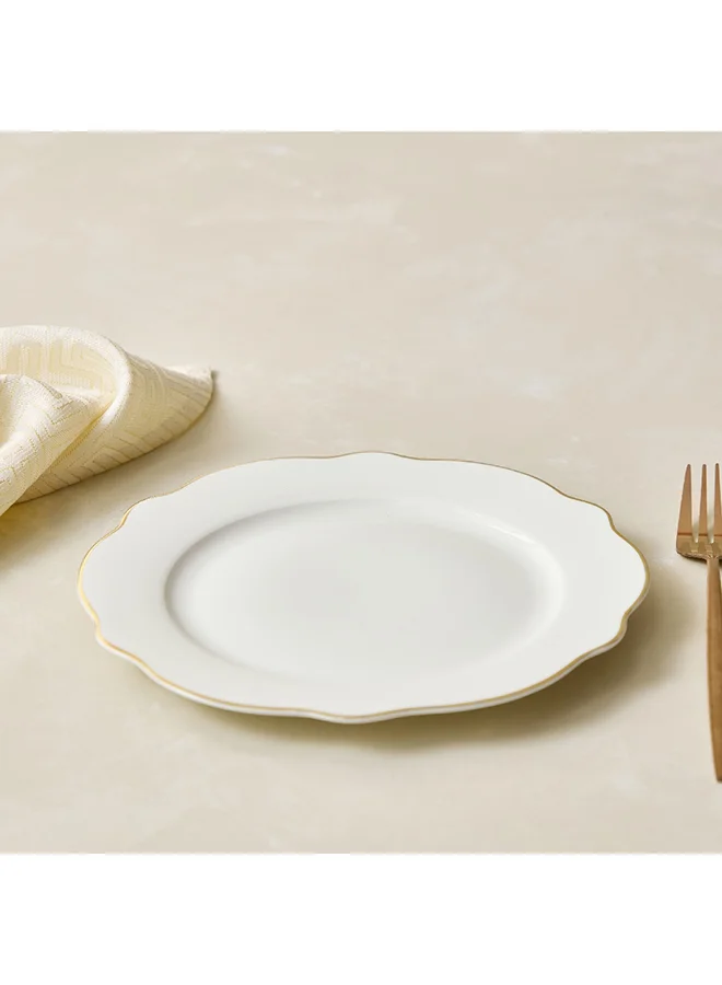 Home Box Ivory Side Plate 21 x 1.7 x 21 cm