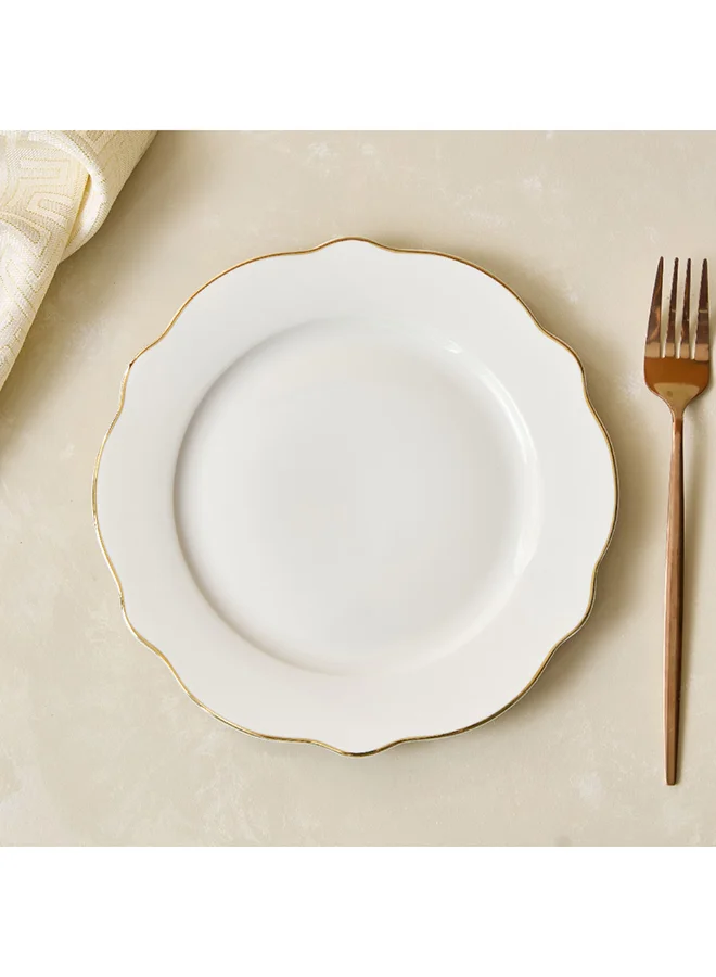 Home Box Ivory Side Plate 21 x 1.7 x 21 cm