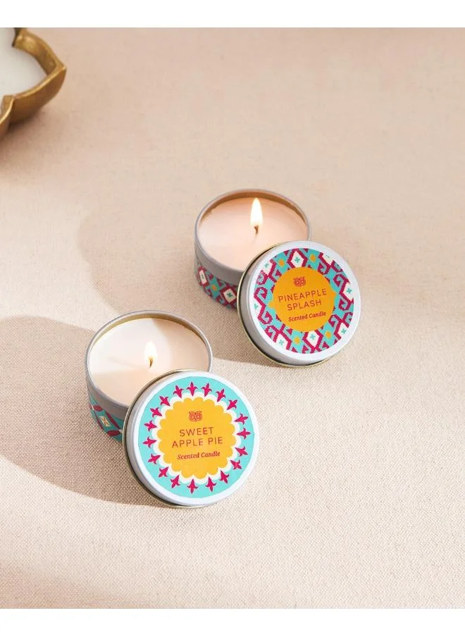 Chumbak LIT Evenings Gift Box - Mini Candle Tins Set of 2